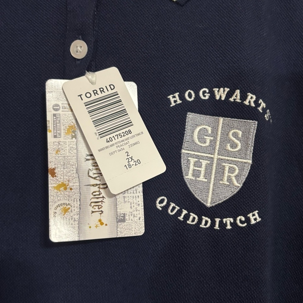 Harry Potter Quidditch Polo Dress size 2X (18/20) - Picture 3 of 11
